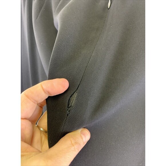 BOGO Kasper A.S.L. Skirt Suit Black Blazer Button Straight Knee Pencil Womens 10 - Picture 13 of 16